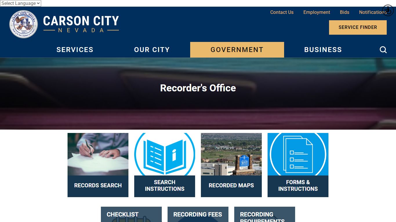 Recorders Office | Carson City